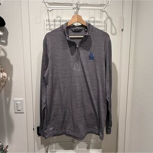 TravisMathew Heater Quarter-Zip Dodgers Edition